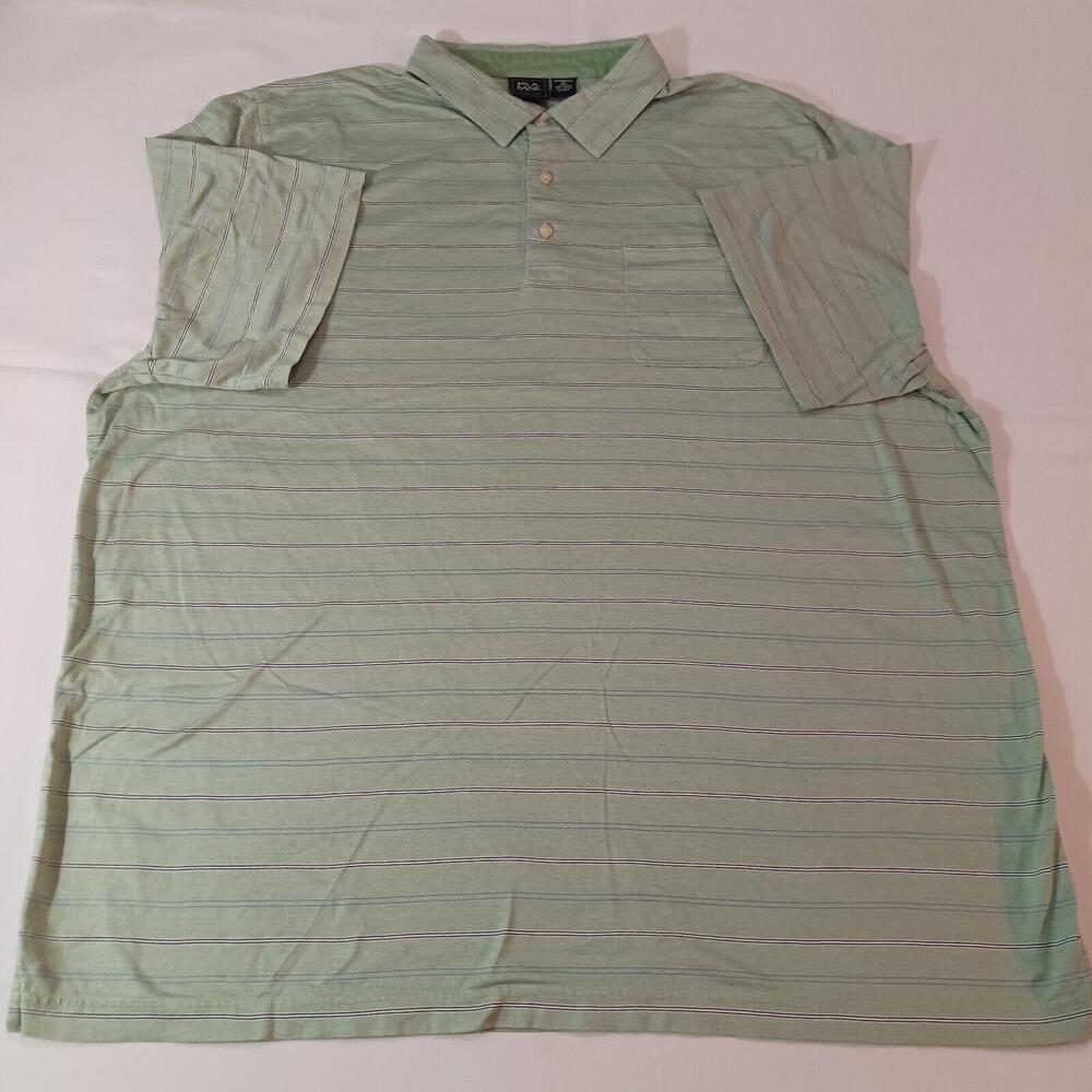 Jos A Bank Traditional Fit Men Green Stripes Short Sleeve Cotton Polo Shirt 4XLT - Picture 10 of 14
